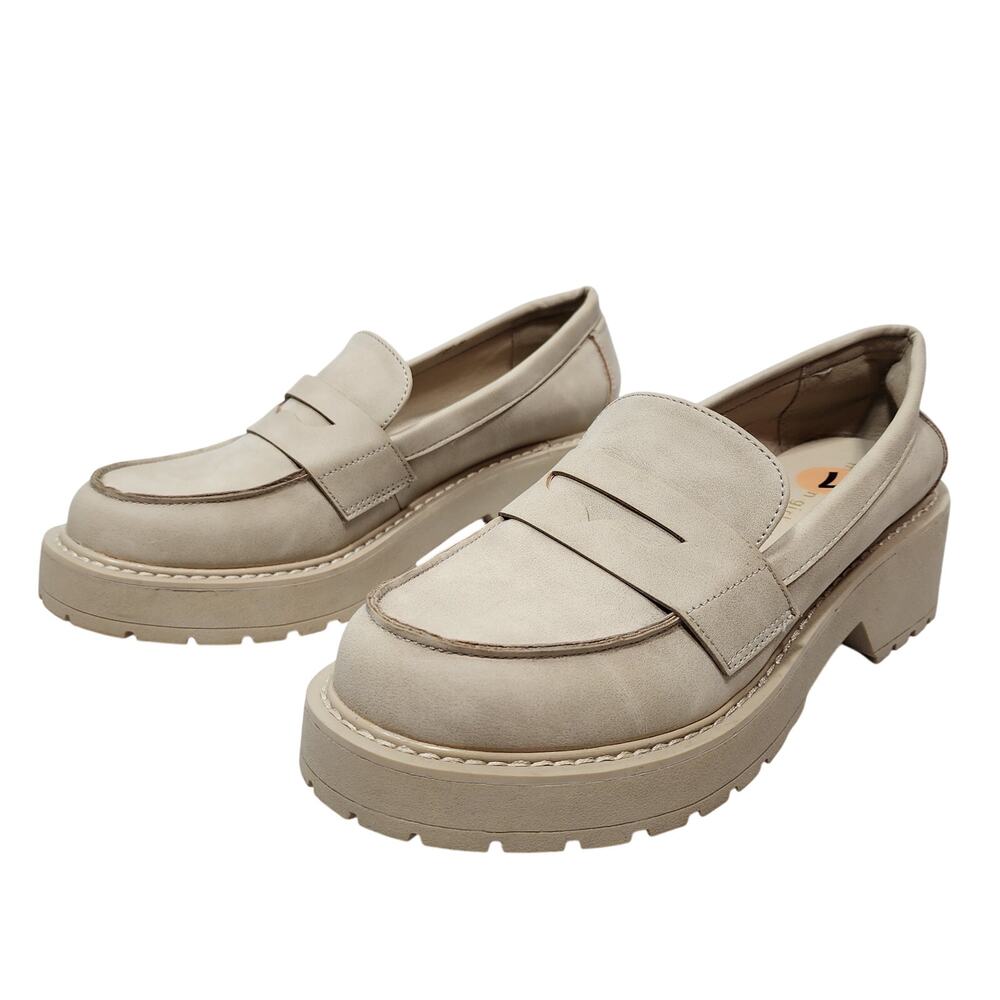 Madden Girl Contentt Chunky Faux Leather Loafer Size 7M